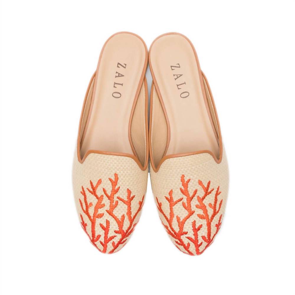 NEW HOUSE OF ZALO coral mule in natural